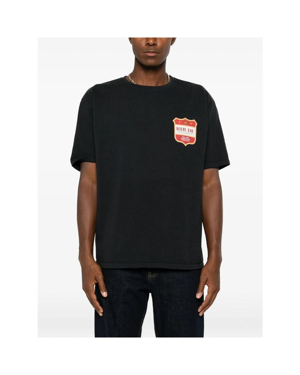 Rhude Black T-Shirts & Vests for men