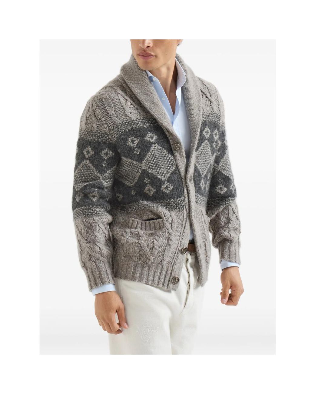 Brunello Cucinelli Gray Sweaters & Knitwear for men