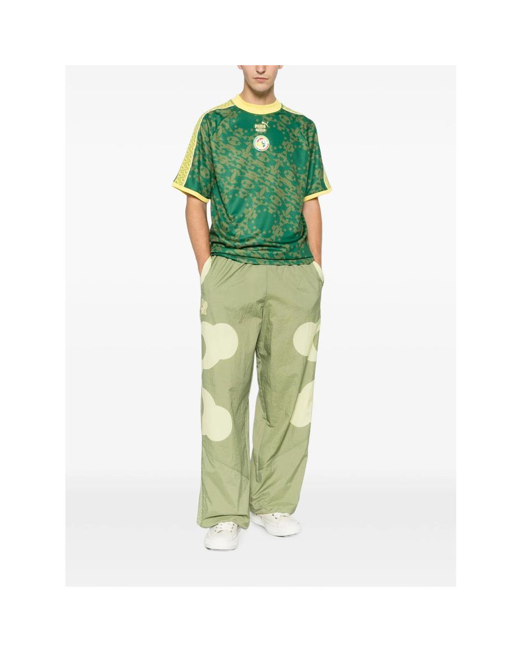 PUMA Green Trousers-Neutrals for men