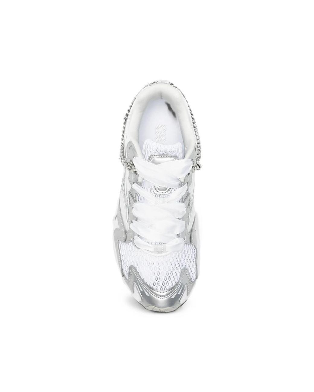 Mizuno White Wave Rider Chain-Link Metallic-Effect Sneakers for men