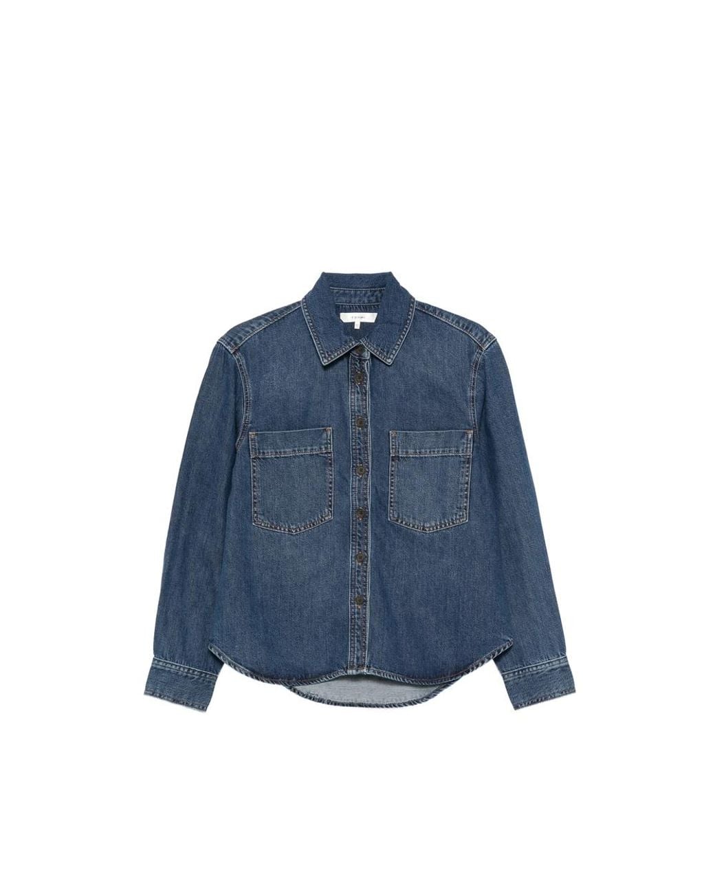 FRAME Blue Shirt Cotton-Lyocell