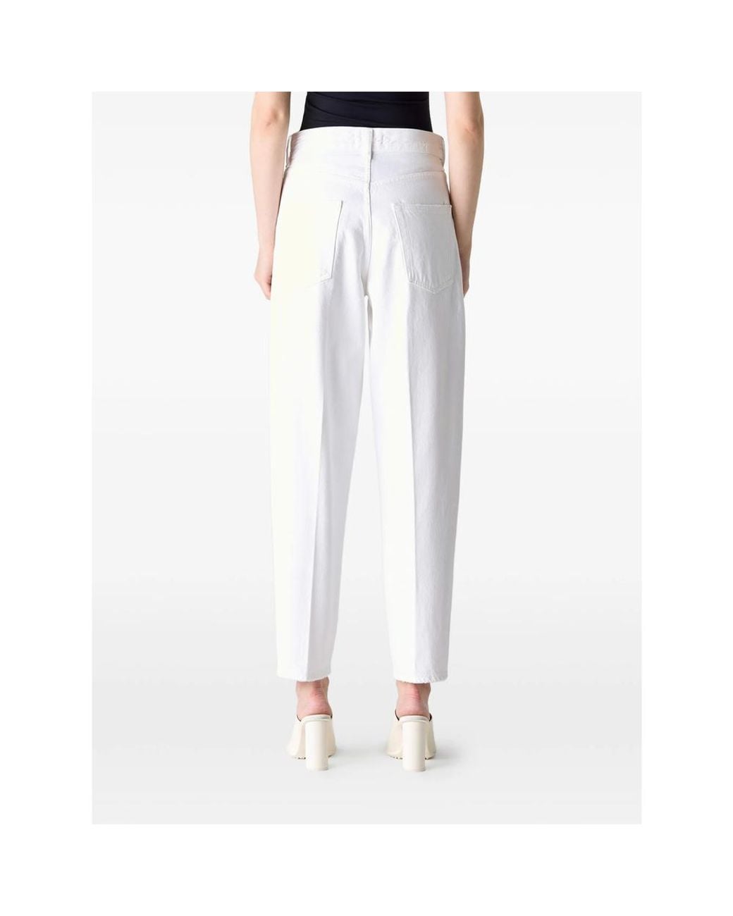 Agolde White 80's Straight-Leg Jeans