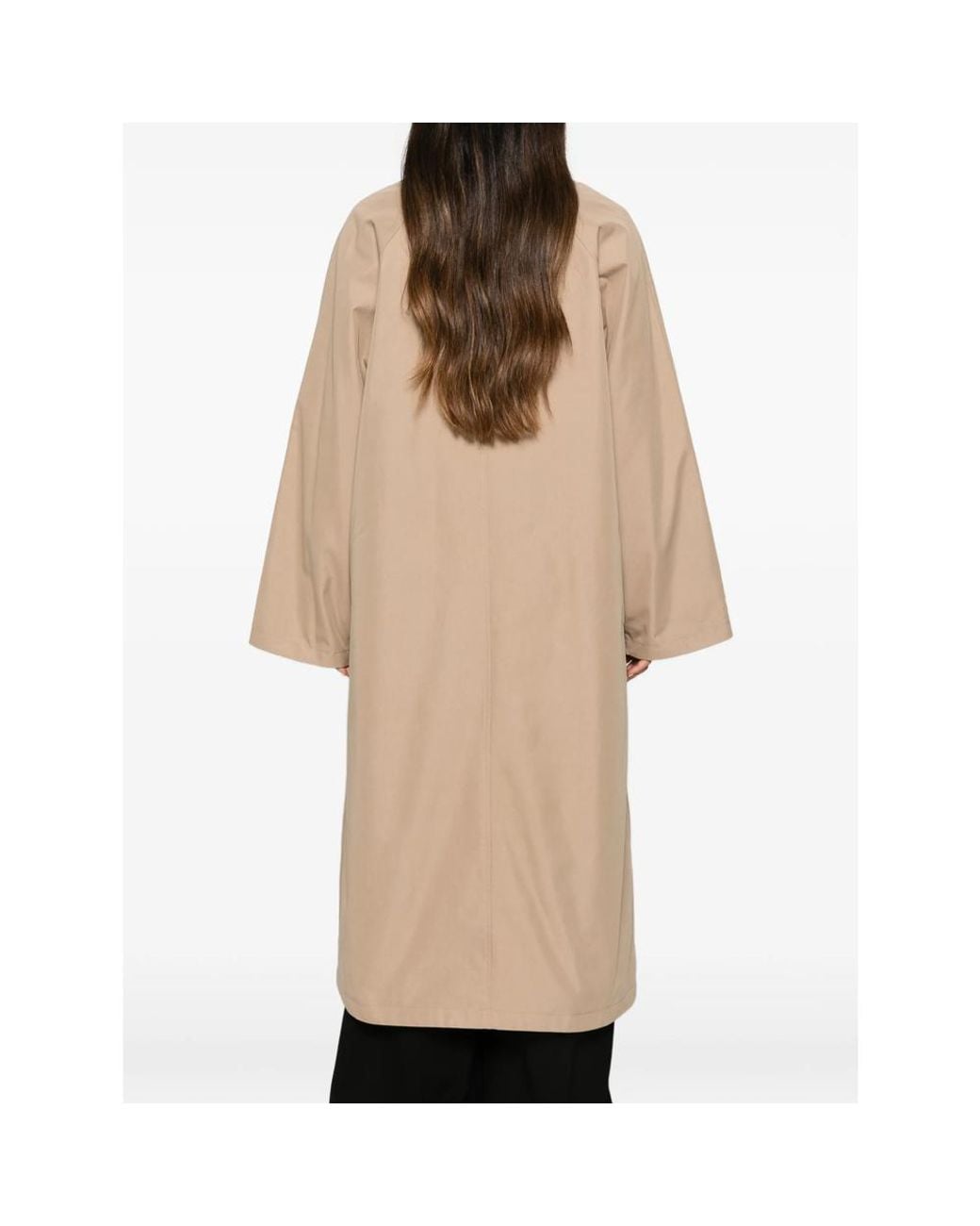 ELEH Natural Reversible Gingham-Print Coat