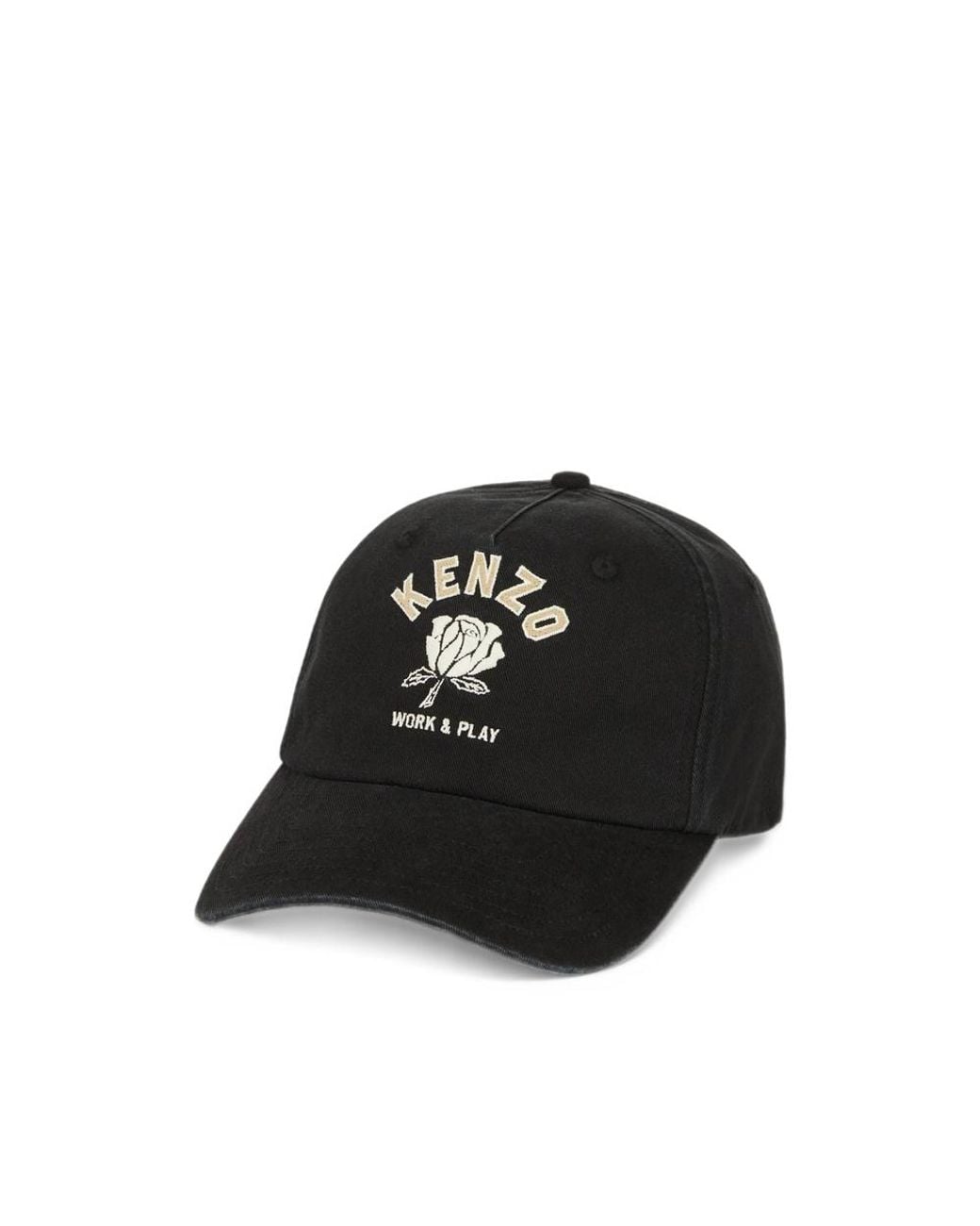 KENZO Black Work And Play Cotton Cap for men