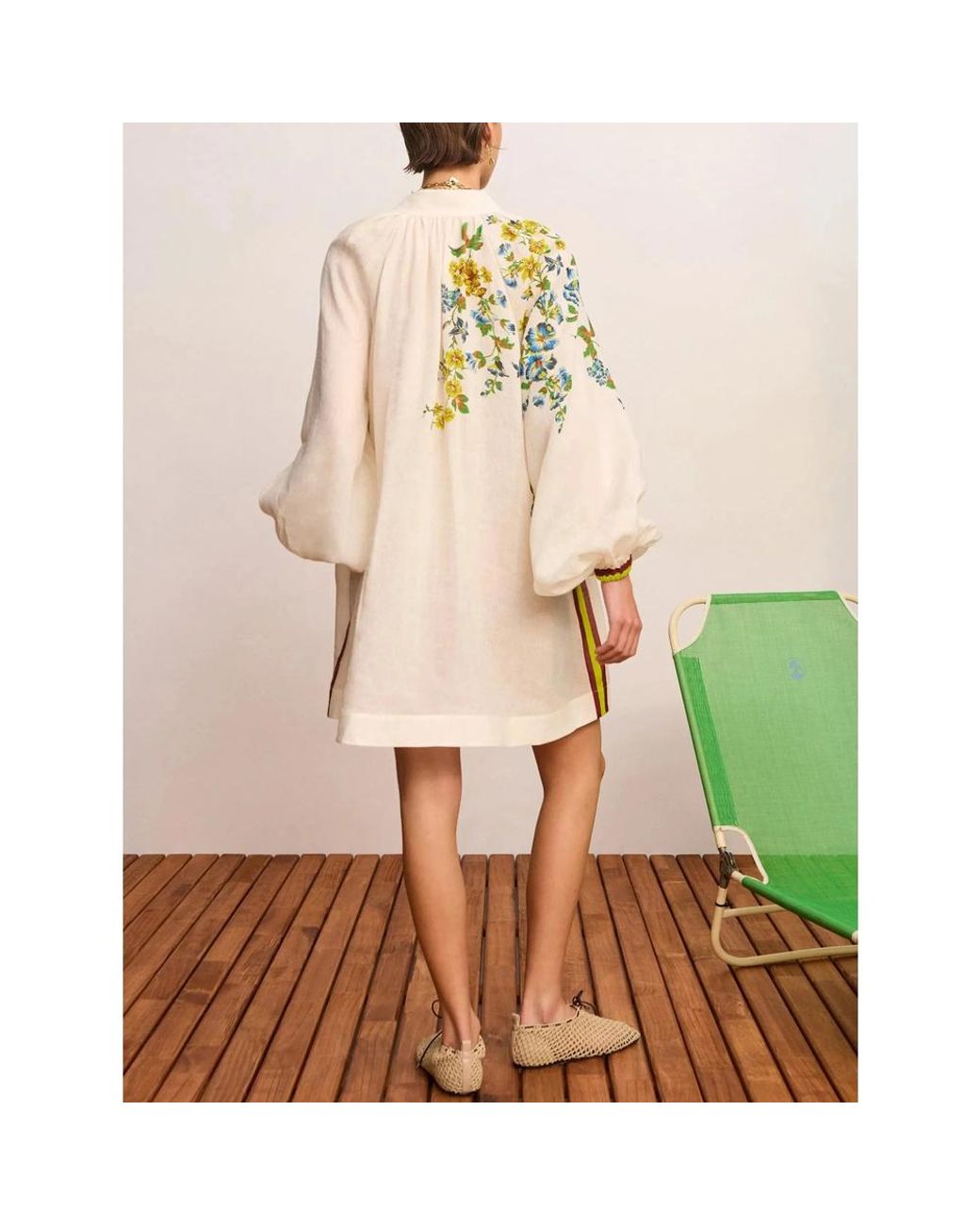 ALÉMAIS Natural Phyllis Mini Dress