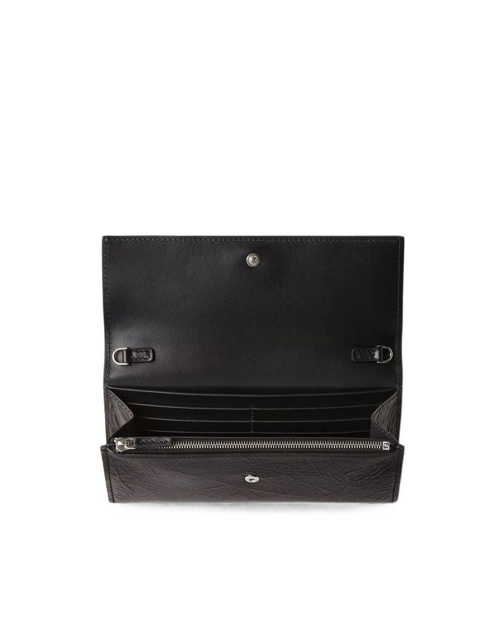 Fendi Black Crinkled Mini Shoulder Bag