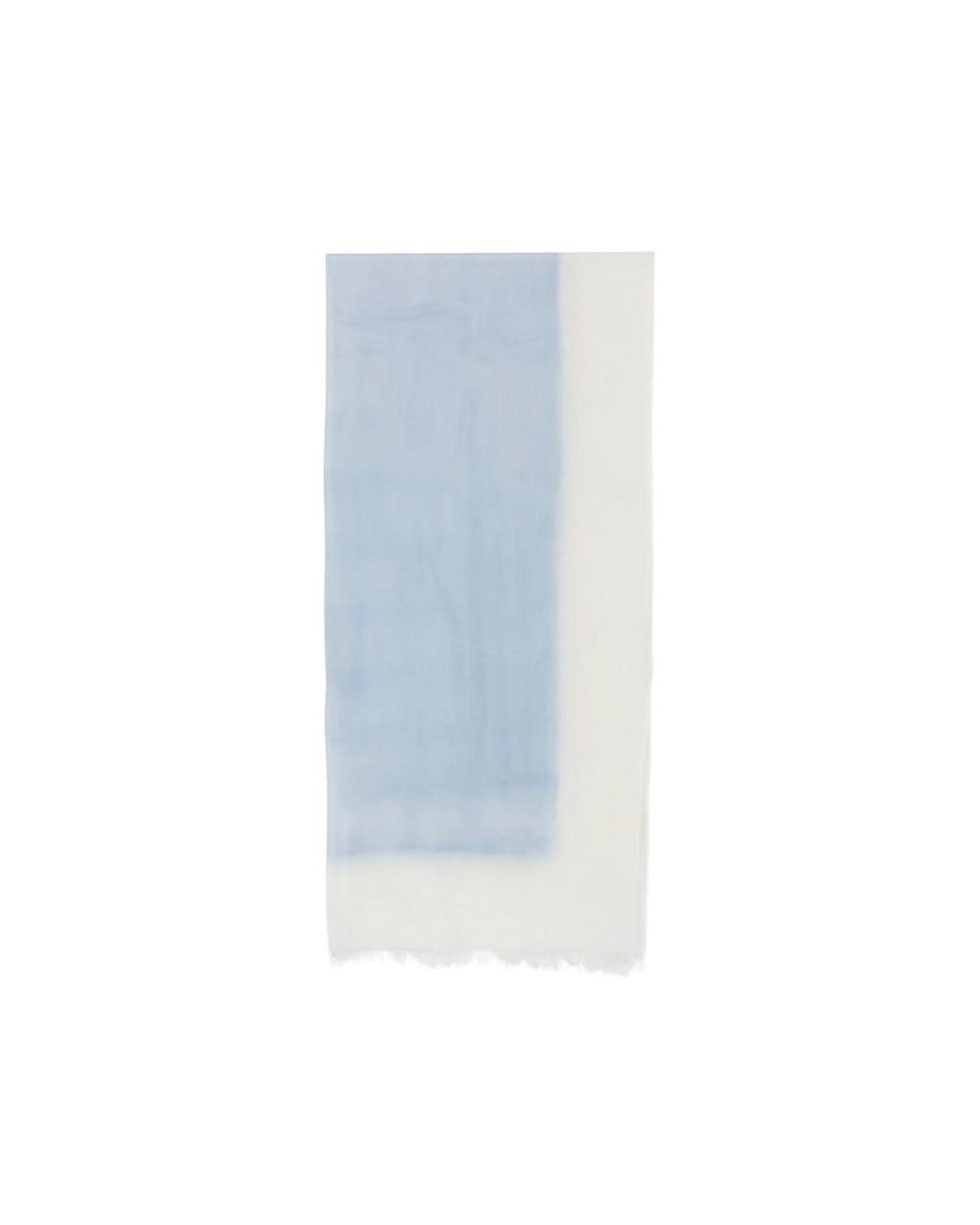 D'Aniello Blue Fringed Colour Block Scarf