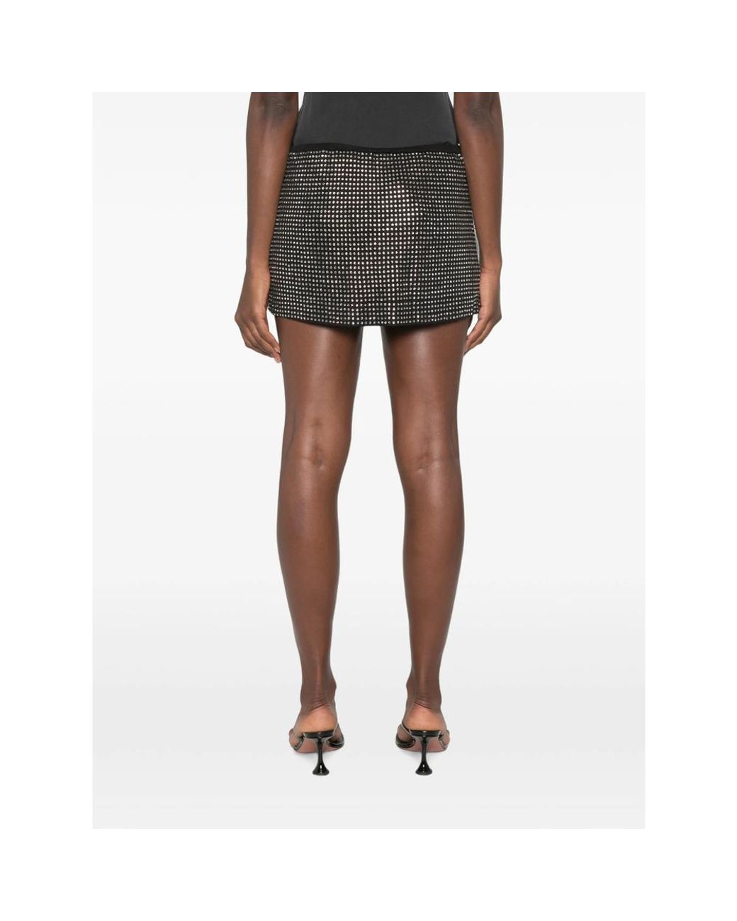 Alexander Wang Black Crystal-Embellished Shorts