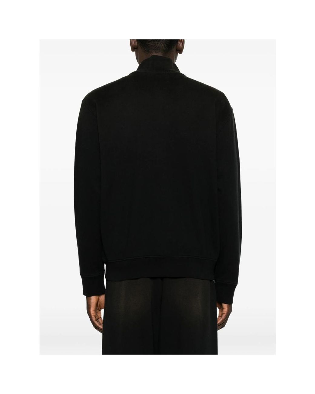 Arte' Black Sunfade Zip-Up Hoodie for men