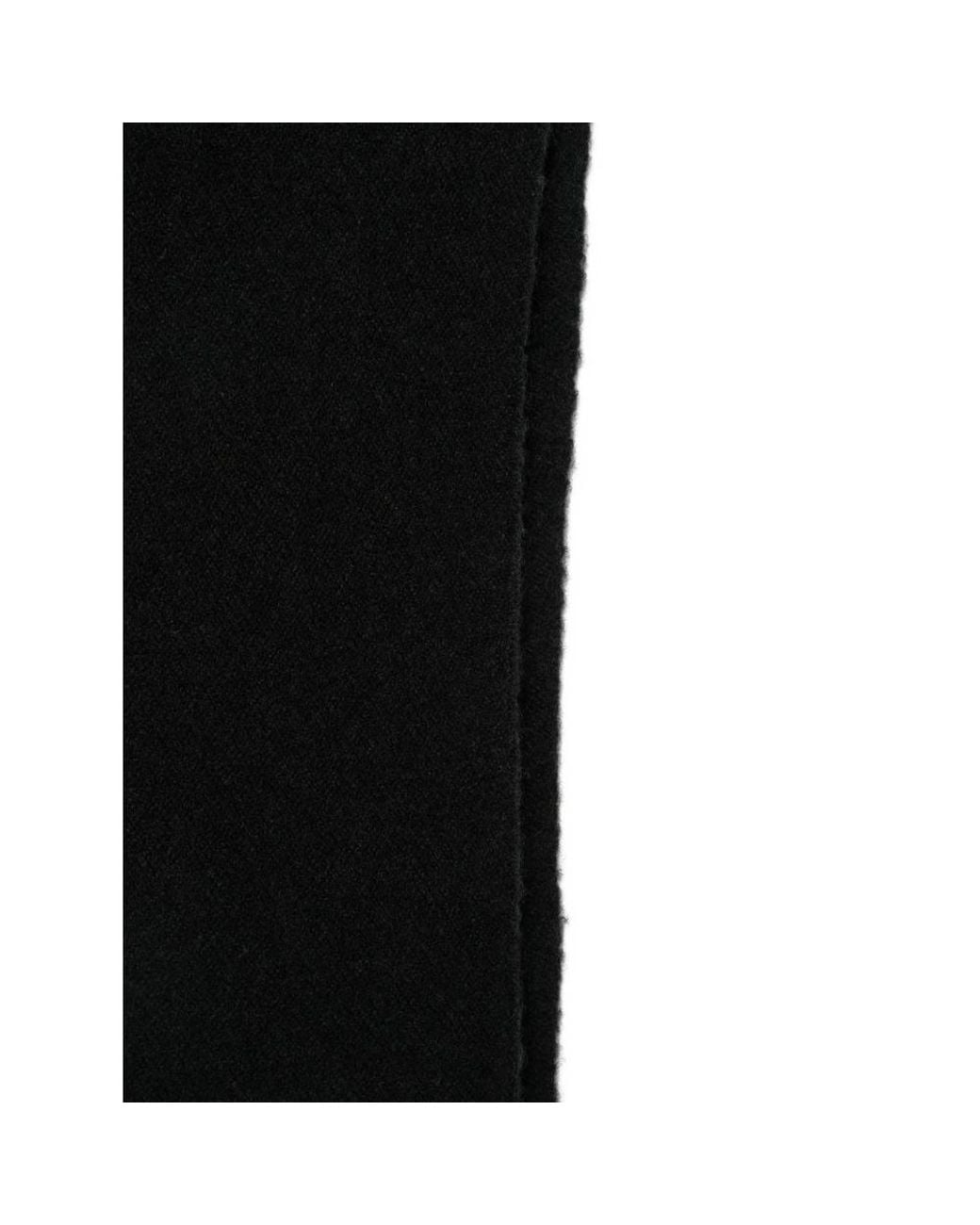 Roberto Collina Black Triangular Knitted Scarf for men
