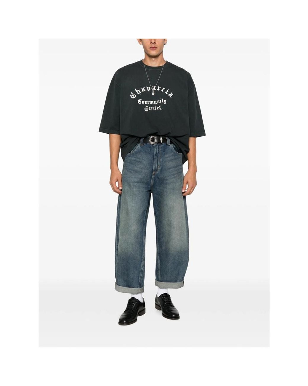 Willy Chavarria Black Community Center Buffalo T-Shirt for men