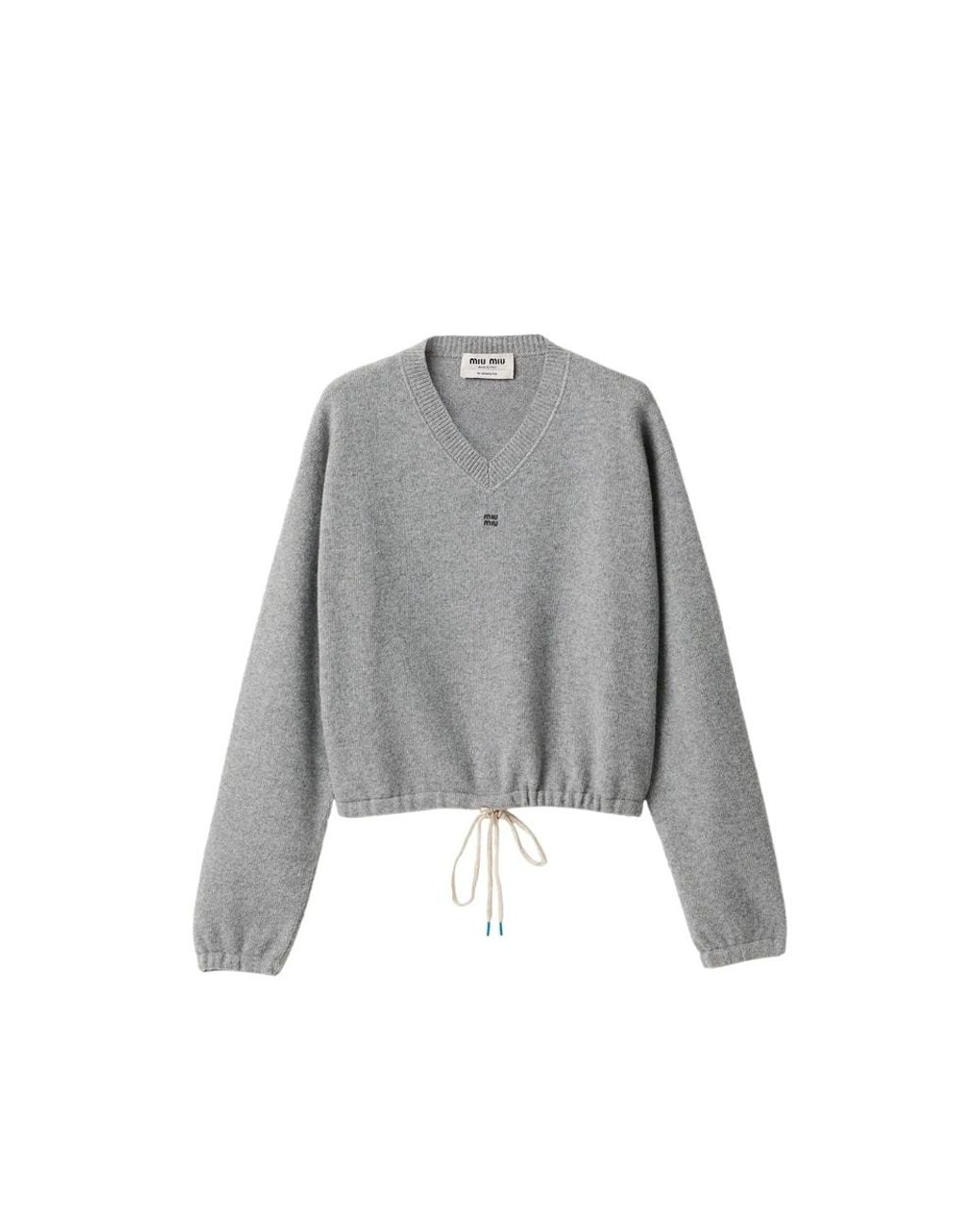 Miu Miu Gray Wool And Cashmere Sweater
