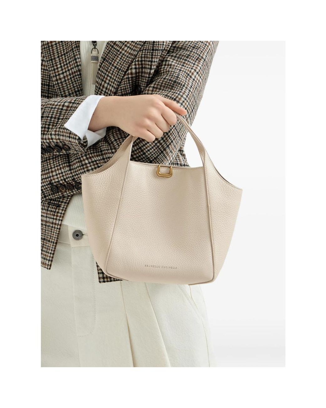 Brunello Cucinelli Natural Neutrals Bucket Bags