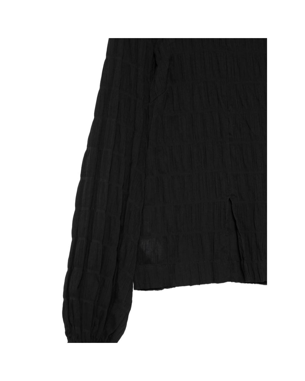 Thelatest Black Dalila Textured Blouse