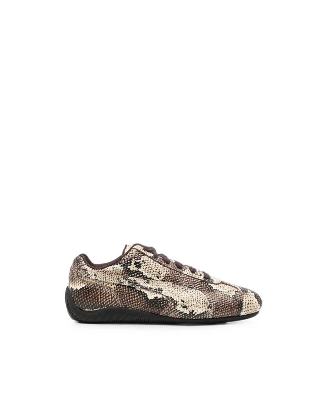 PUMA Brown Speedcat Snake Sneakers