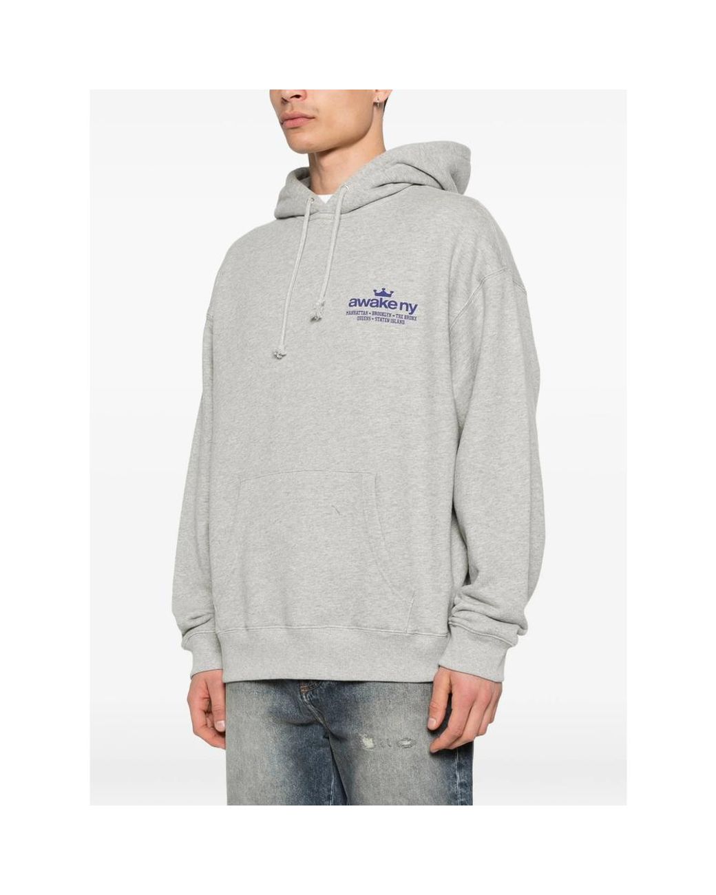 AWAKE NY Gray Good Everywhere Logo Hoodie for men