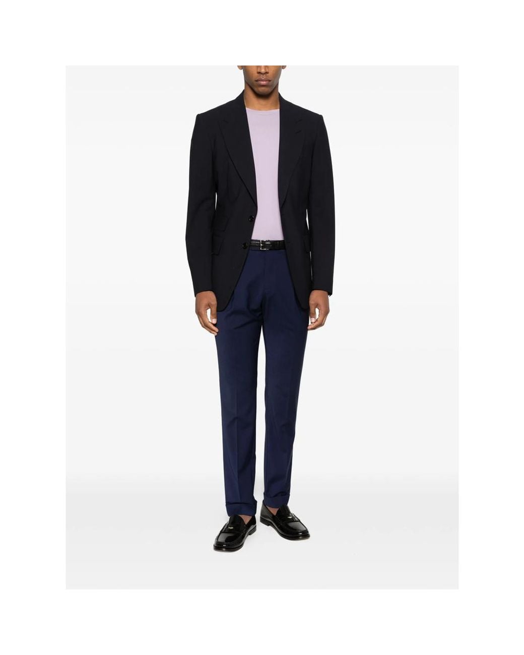 PT Torino Blue Traveller Pleat Cuffed Trousers for men