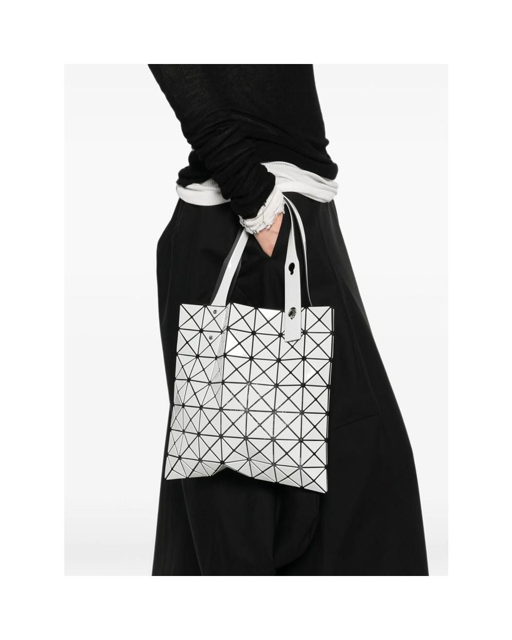 Issey Miyake White Prism Gloss Tote Bag