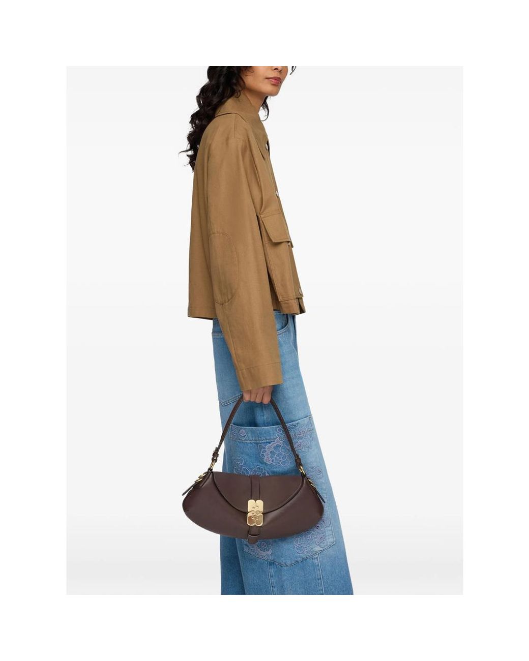 Ganni Brown Shoulder Bags