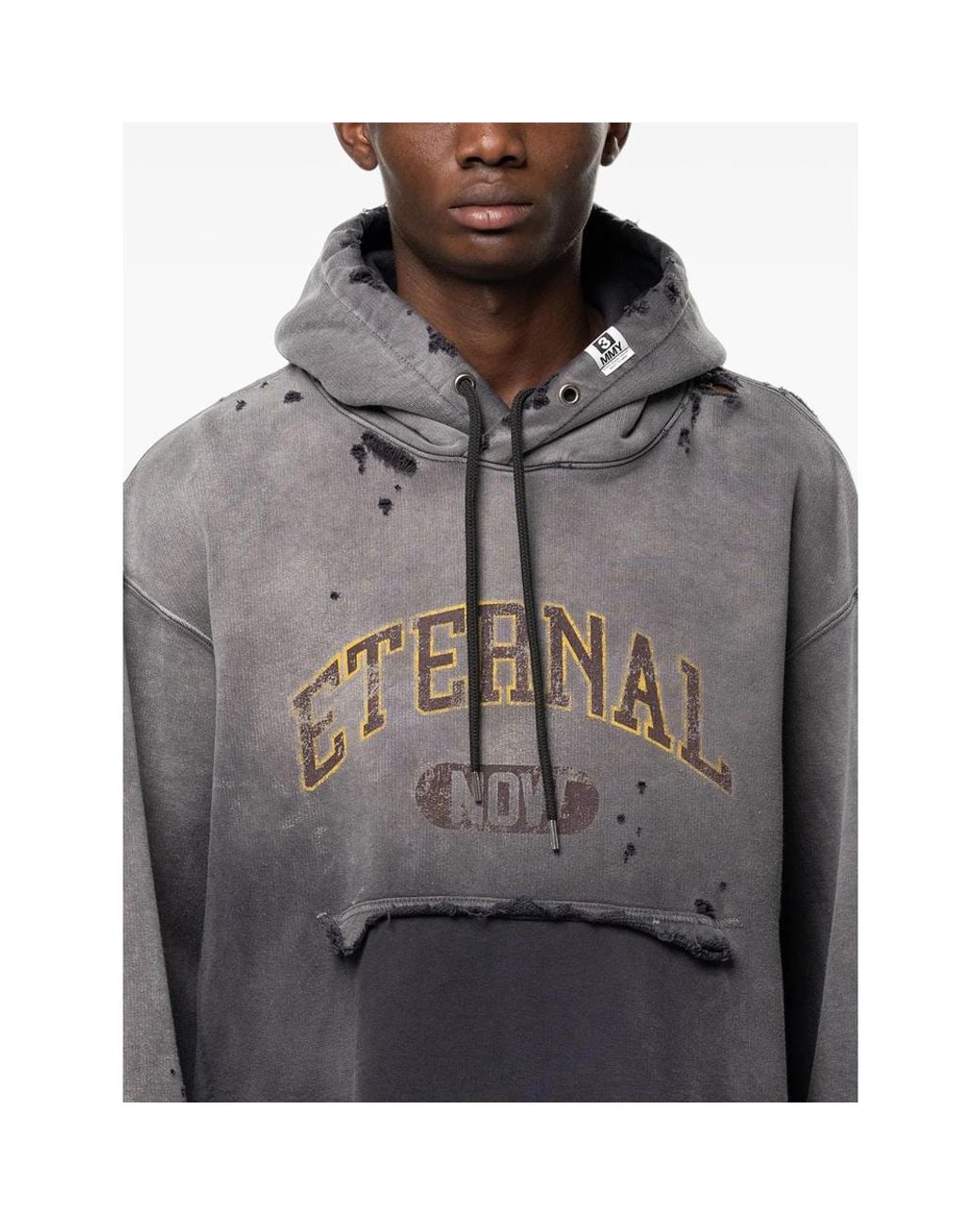 Maison Mihara Yasuhiro Gray Sun-Faded Like Hoodie for men