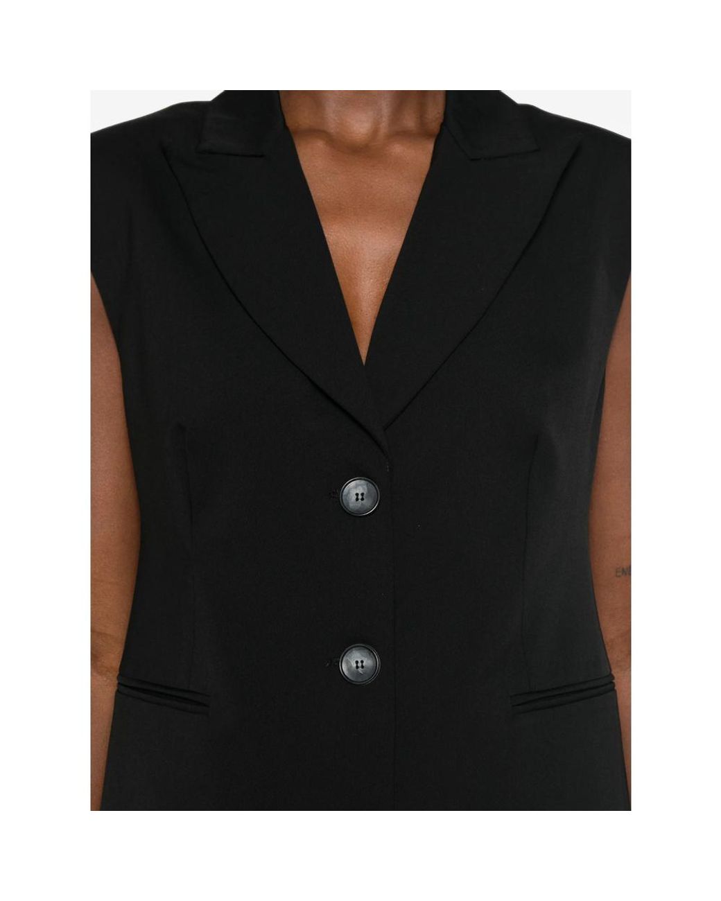 LE SULLY STUDIO Black Sleeveless Single-Breasted Gilet
