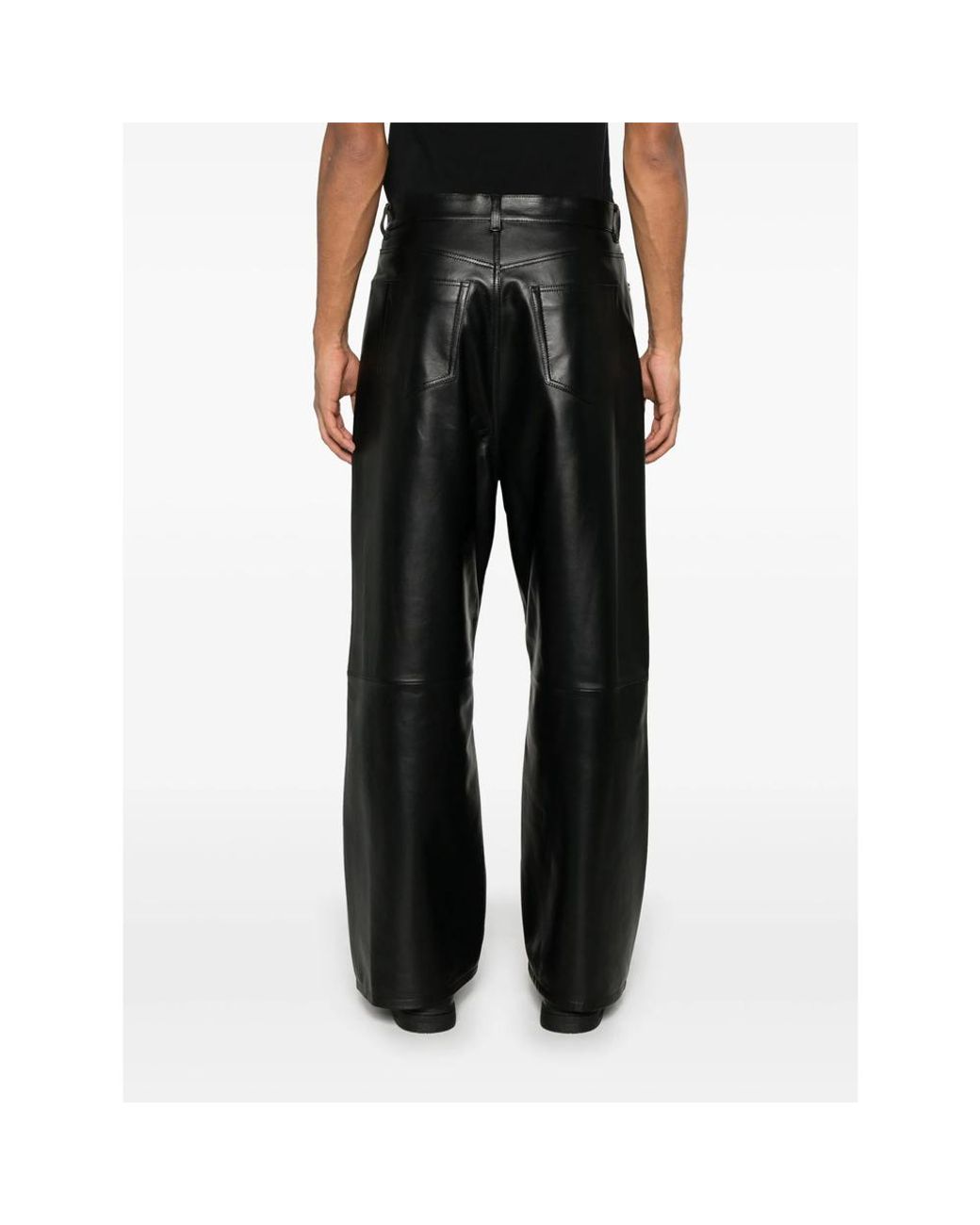 TONYWACK Black Wide-Leg Trousers for men