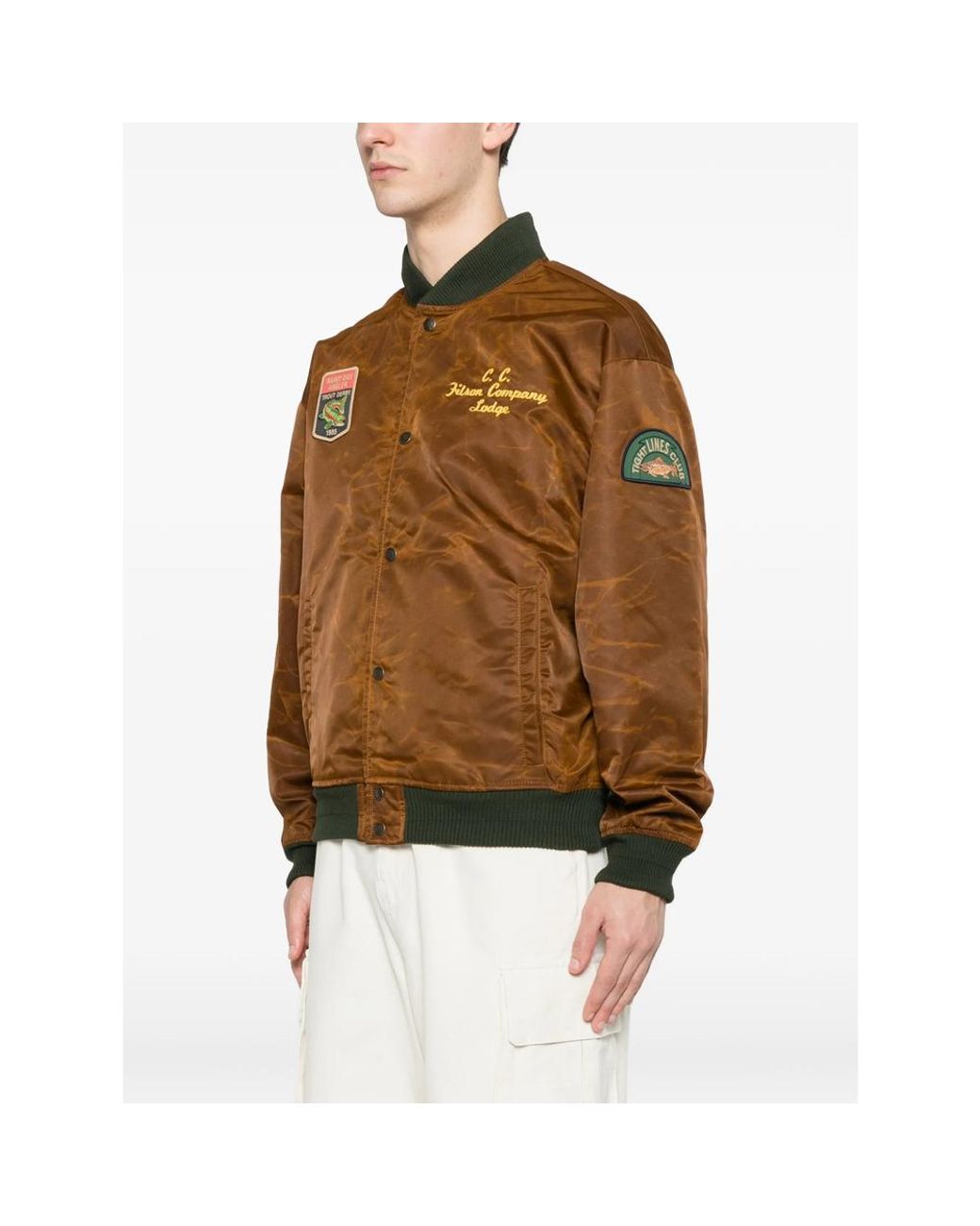 Filson Brown Embroidered Montlake Jacket for men