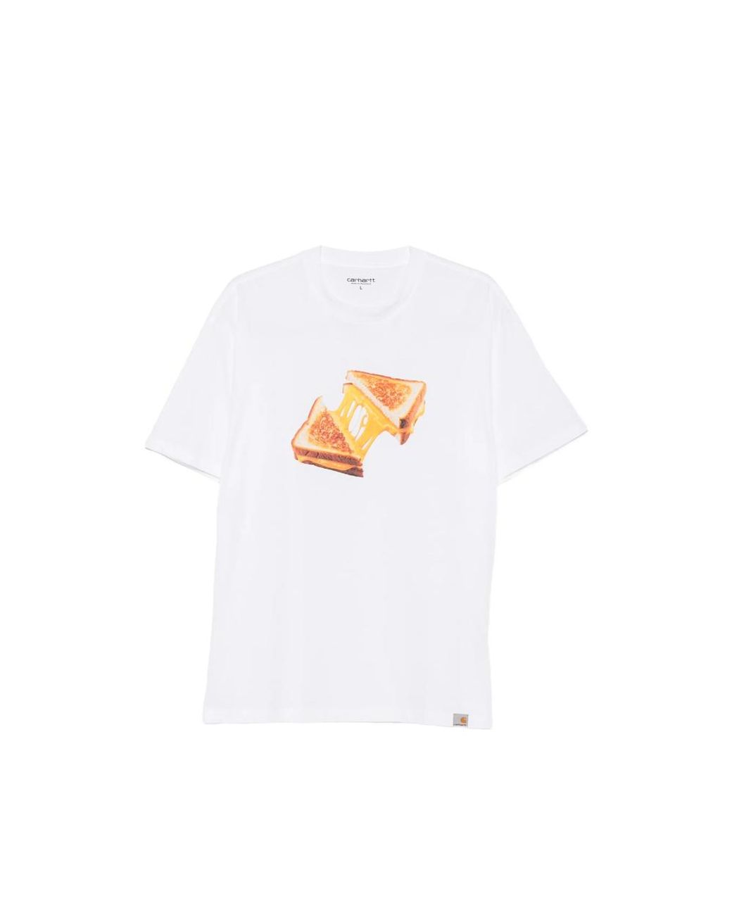 Carhartt White T-Shirt Crew Neck Cotton for men