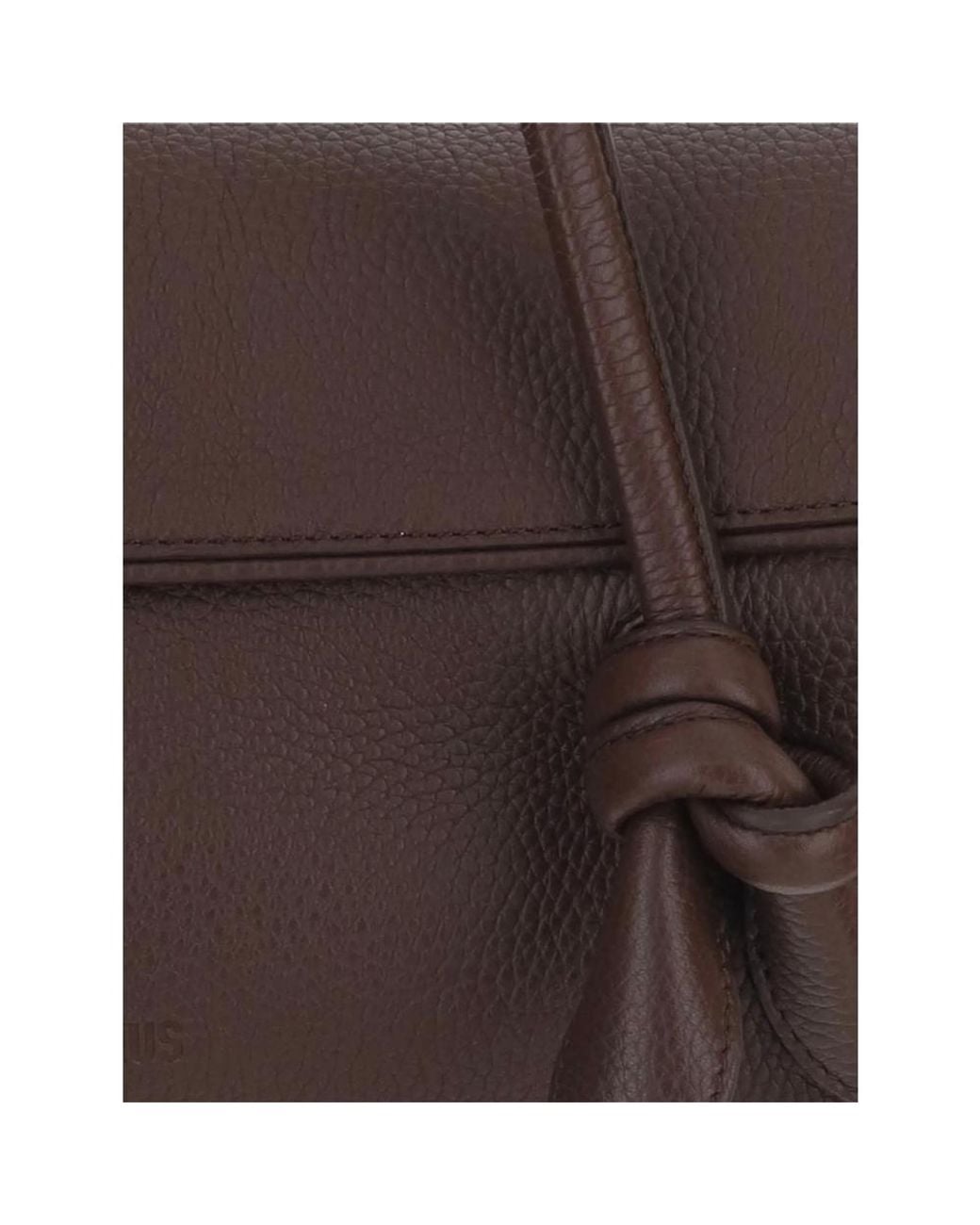 Jacquemus Brown Knot-Detail Pebbled Leather Tote Bag