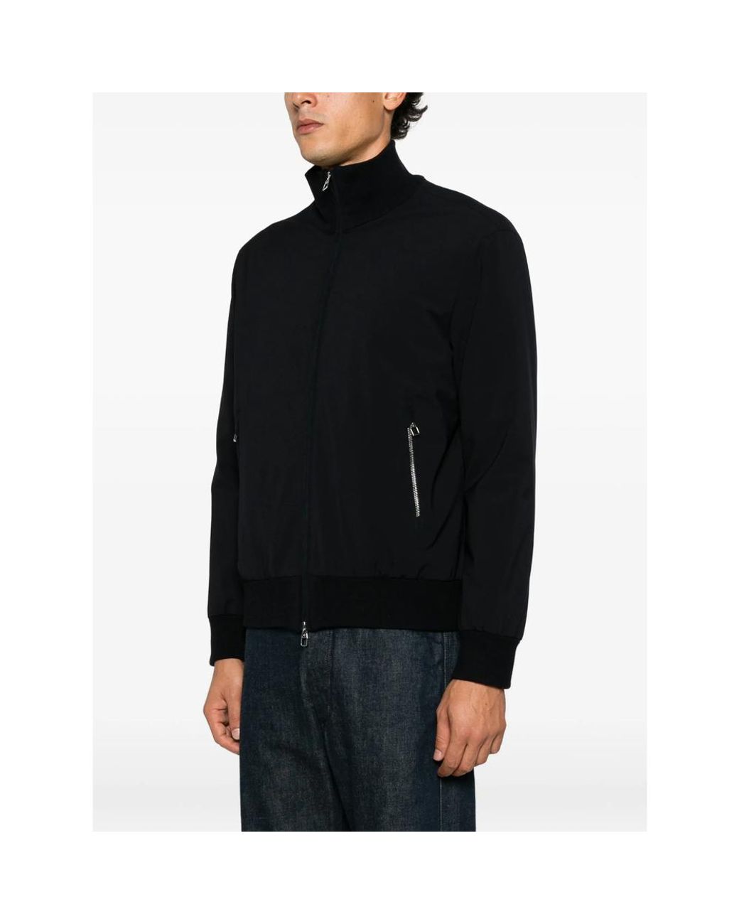 Montecore Black Zip-Up Bomber Jacket for men