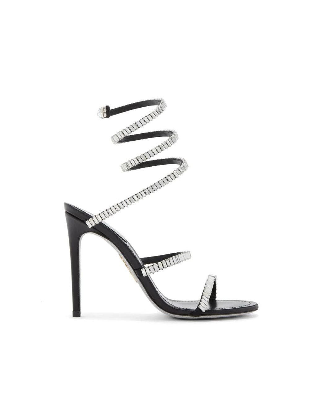 Rene Caovilla White Cleo Crystal-Embellished Sandals