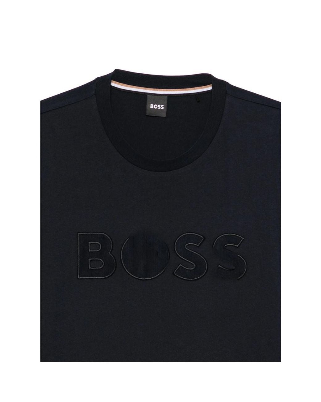 Boss Black Logo-Embroidered T-Shirt for men