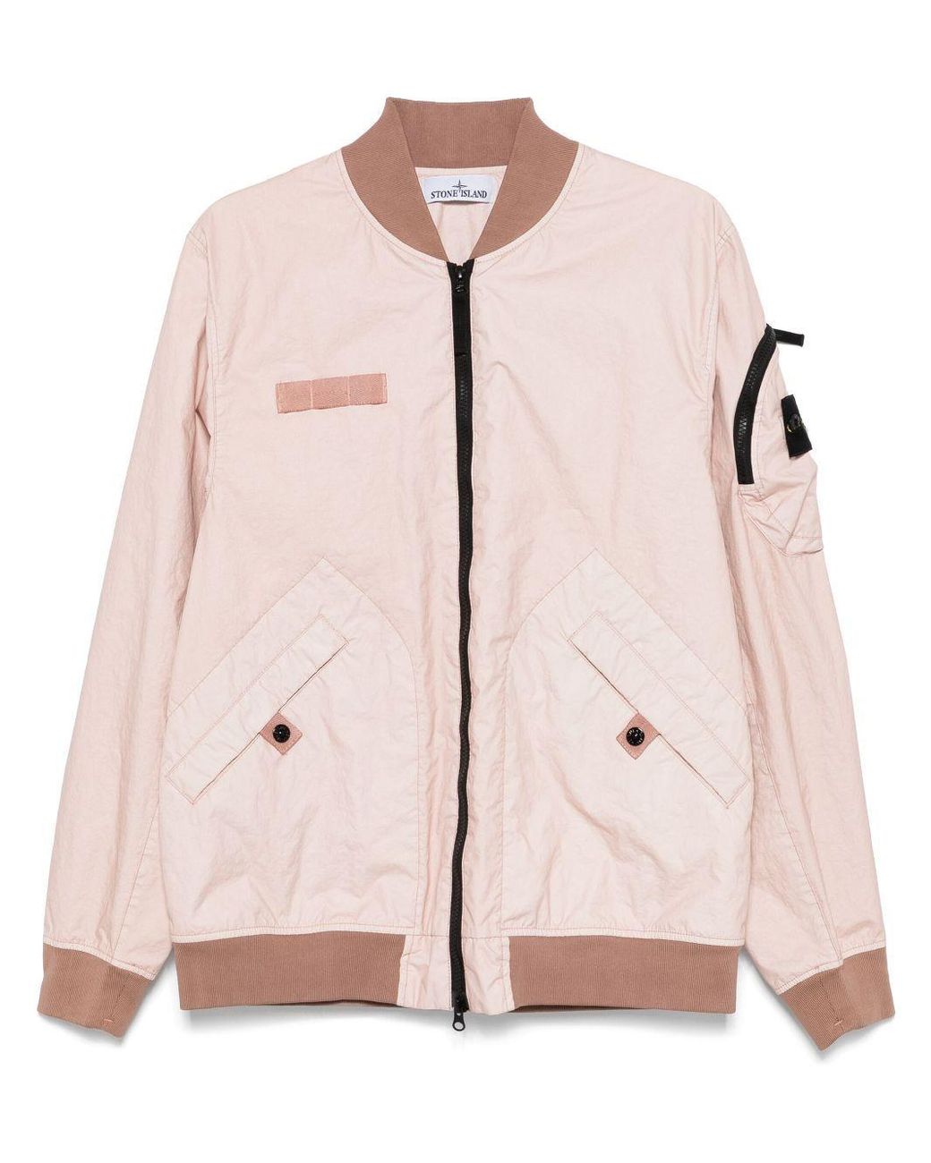 Stone island bomber jacket pink clearance