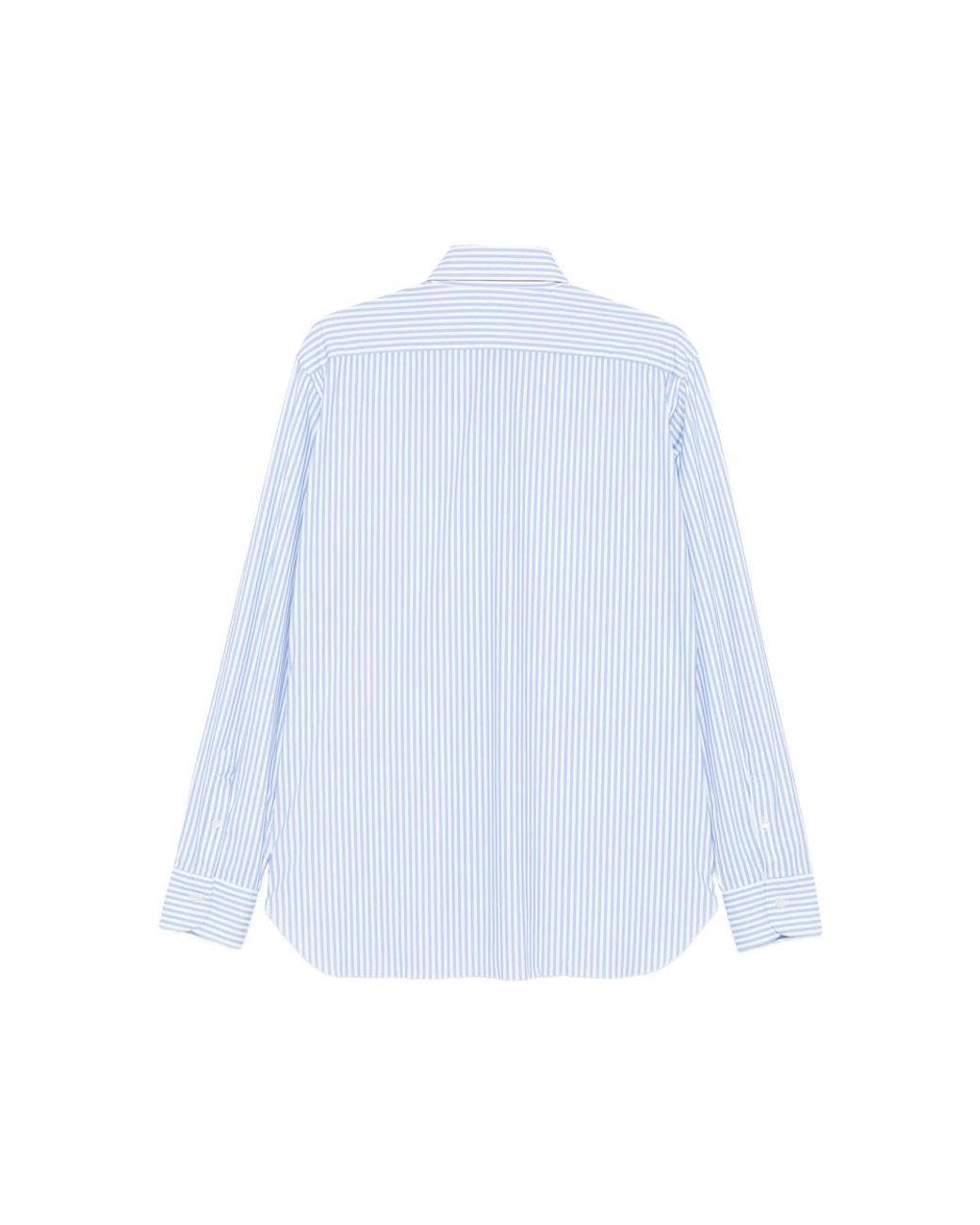 Barba Napoli Blue Striped Shirt for men