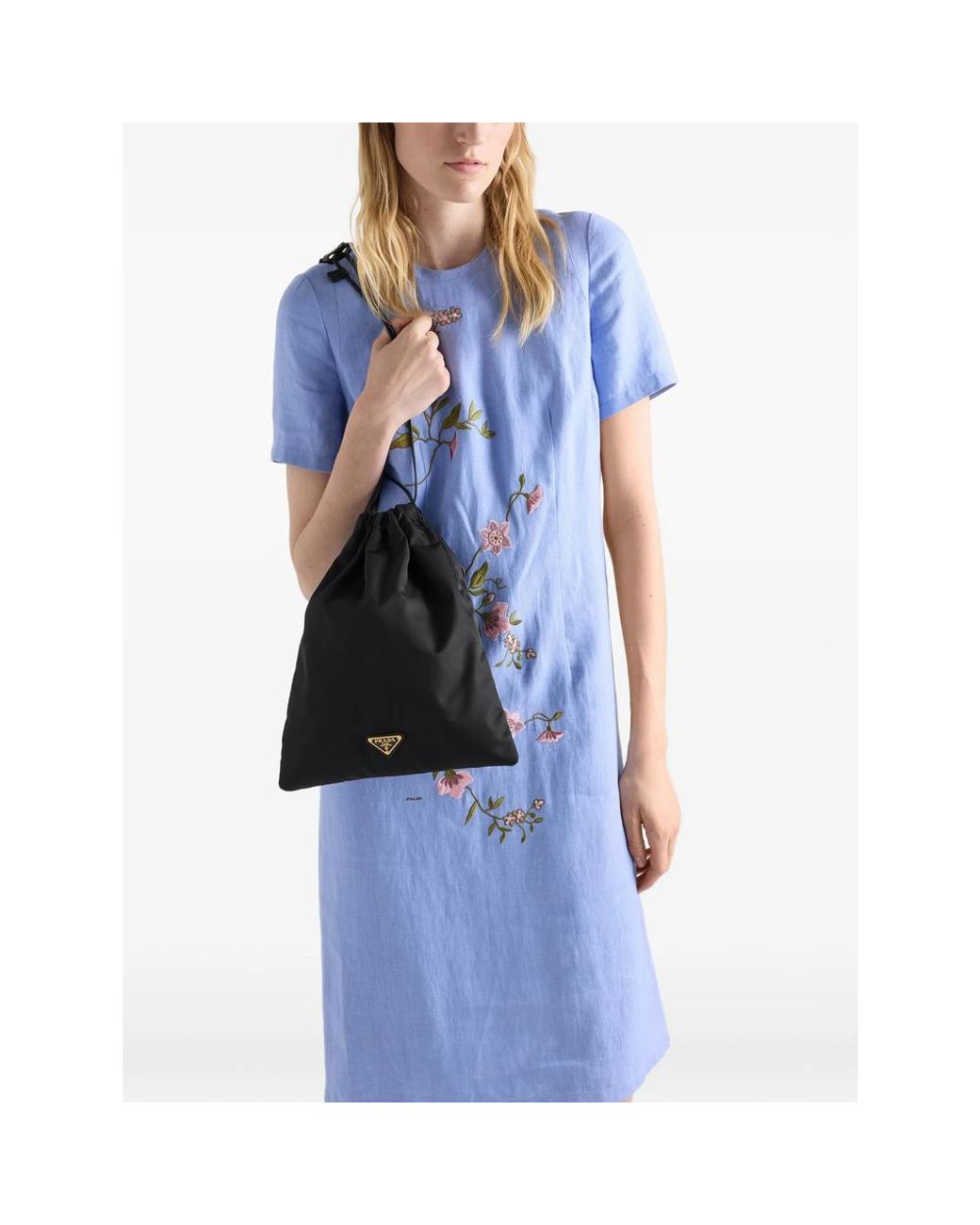 Prada Black Re-Nylon Drawstring Pouch