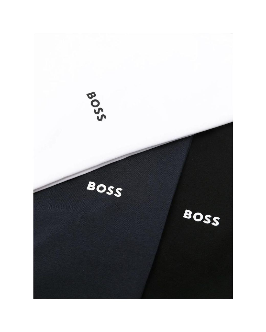 Boss Black Logo-Print T-Shirt (Set Of Three) for men