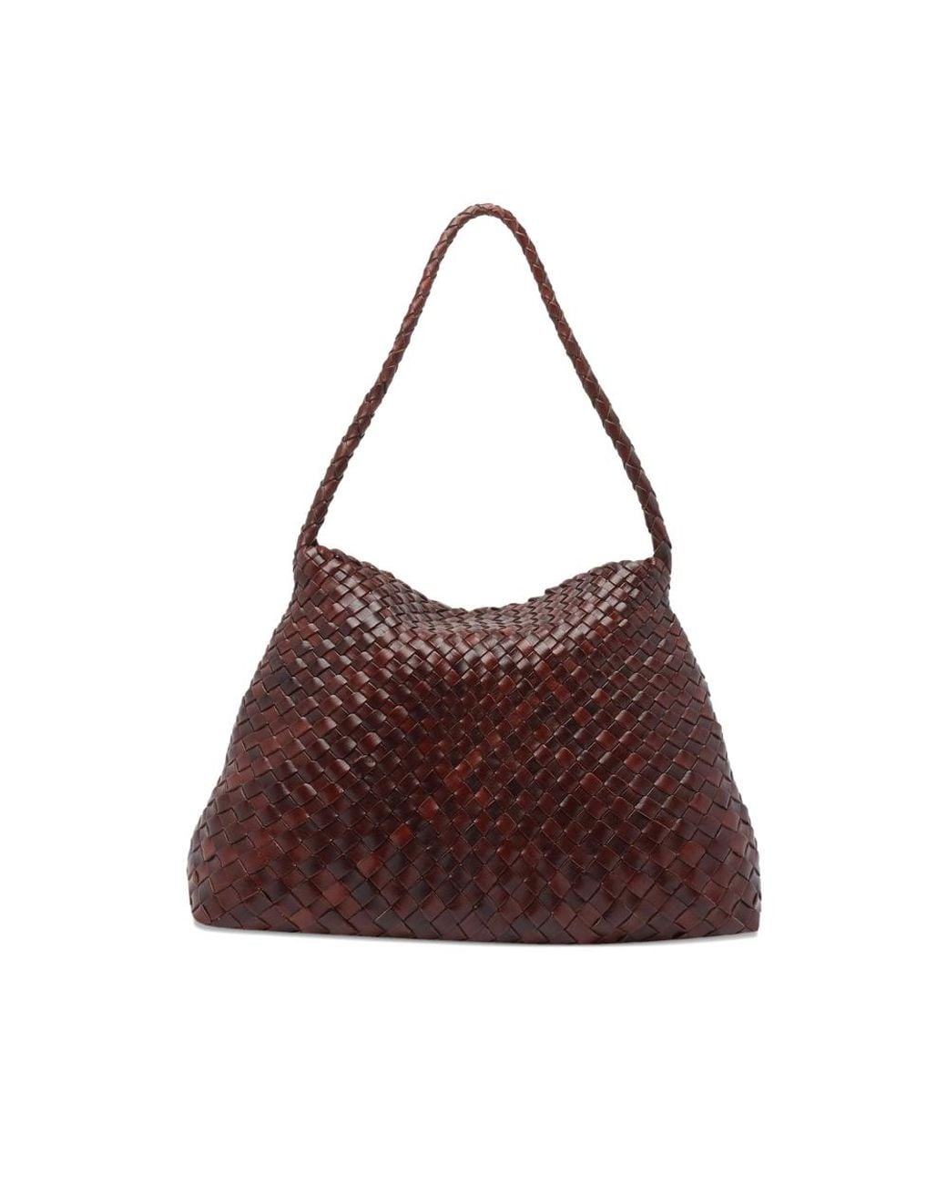 Dragon Diffusion Brown Santa Maria Woven Leather Shoulder Bag