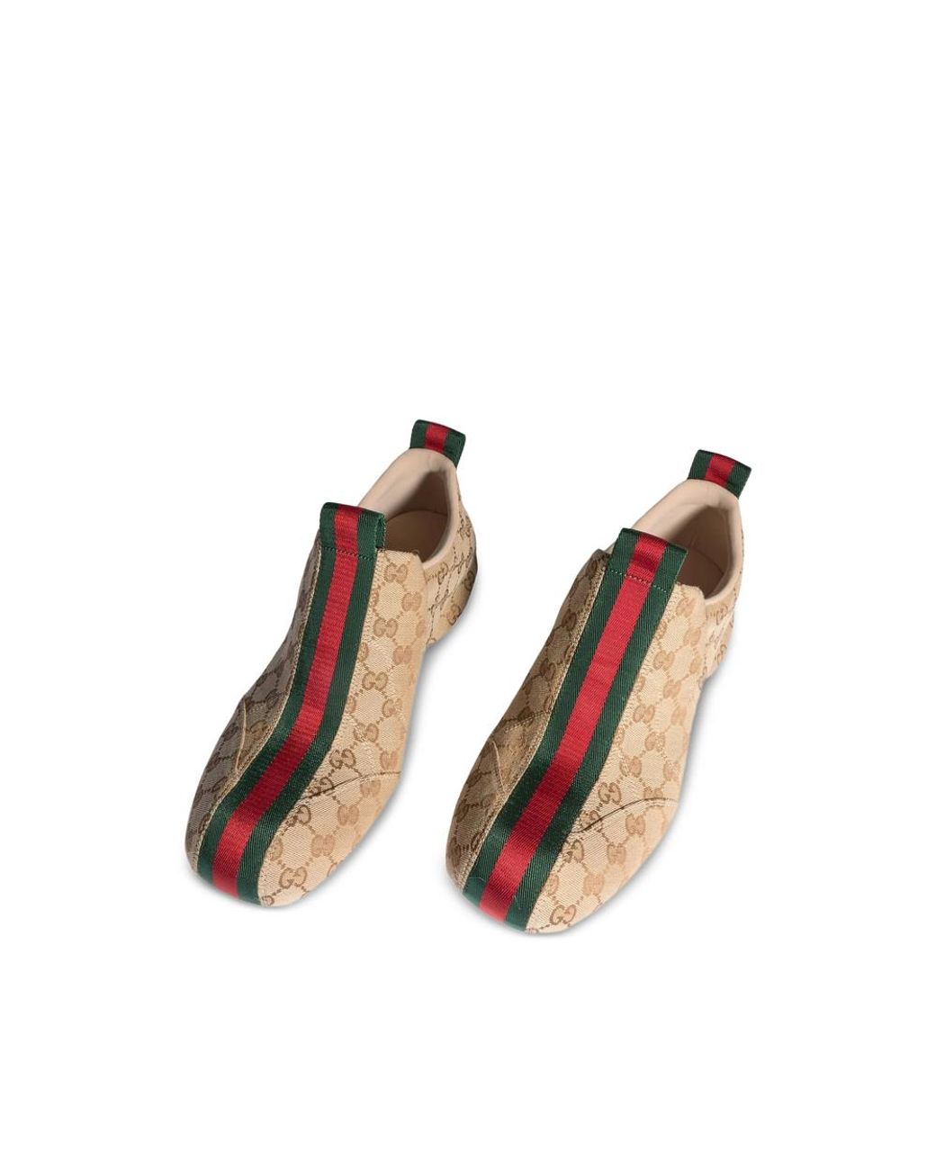 Gucci Natural Gg Supreme Web-Stripe Sneakers for men