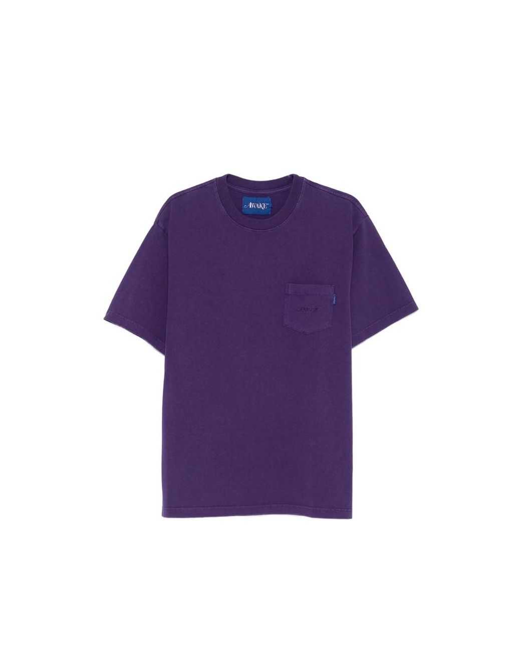 AWAKE NY Purple Chest-Pocket T-Shirt for men