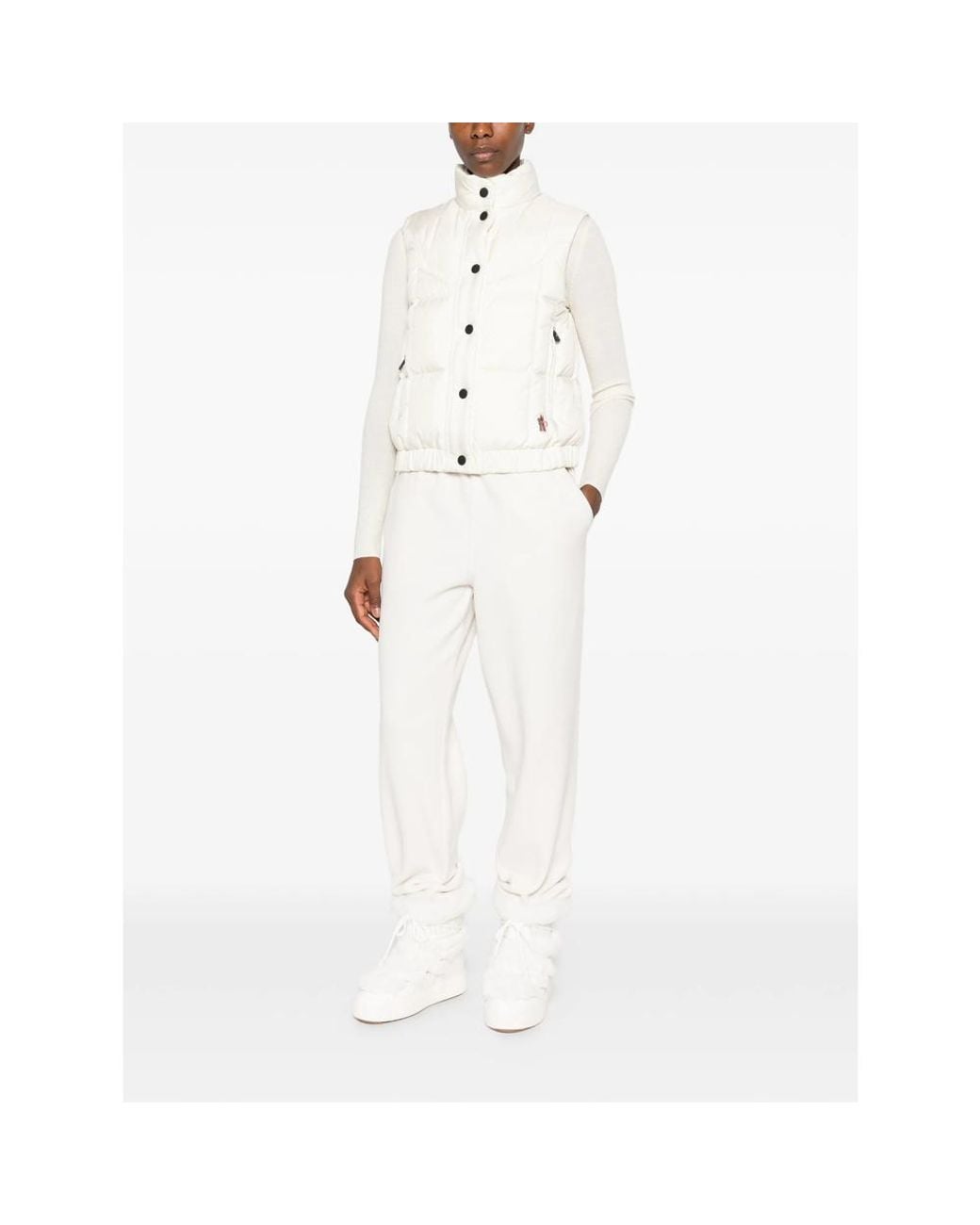 Moncler White Doucy Quilted Gilet