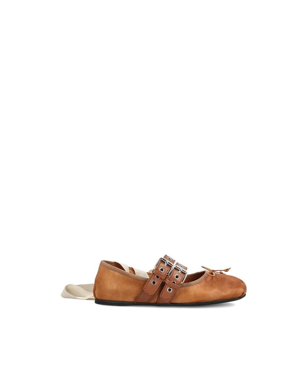 Miu Miu Brown Ballet Flats