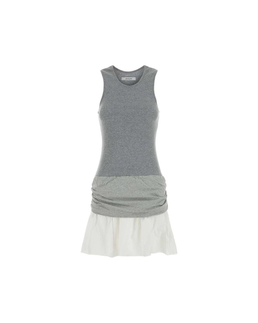 GIMAGUAS Gray Chico Ruched Layered Mini Dress
