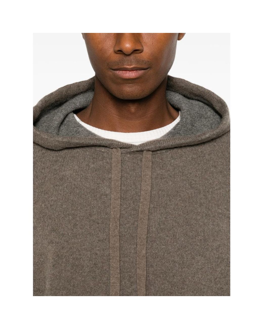 Roberto Collina Brown Front-Pouch Hoodie for men