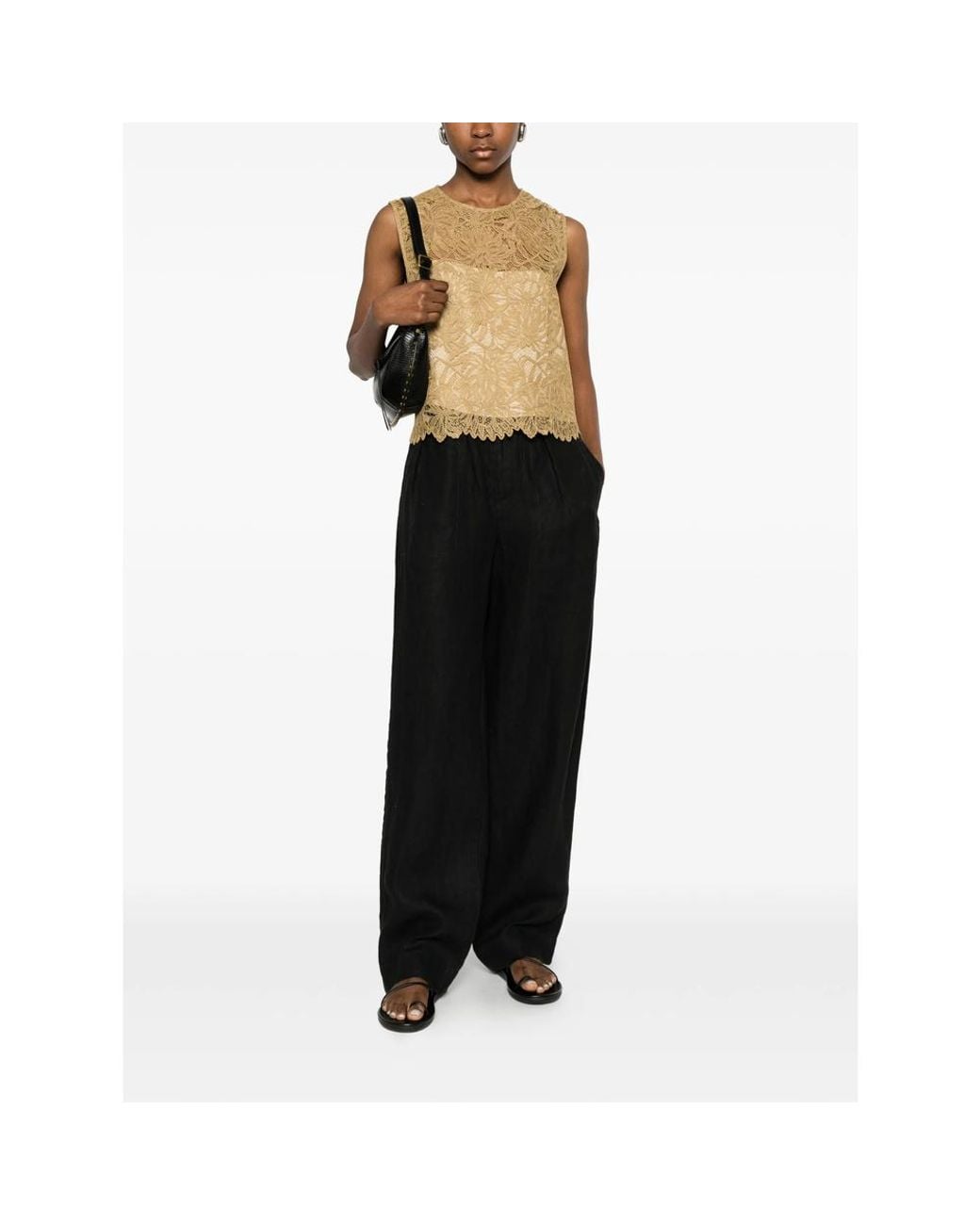Vince Black Pleated Trousers