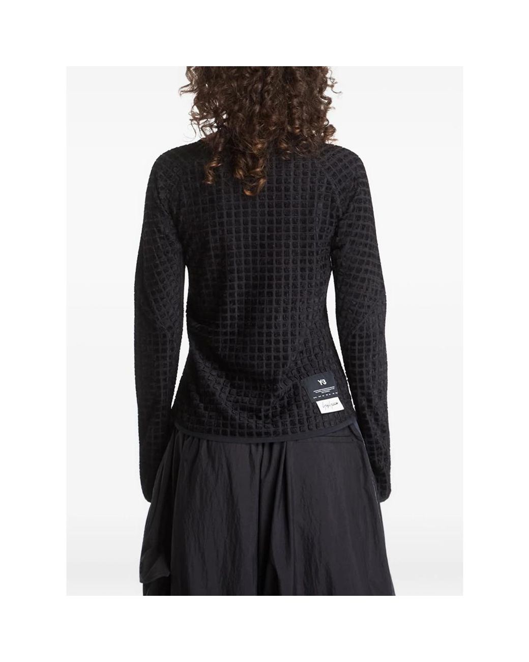 Y-3 Black Reversible Long-Sleeve T-Shirt