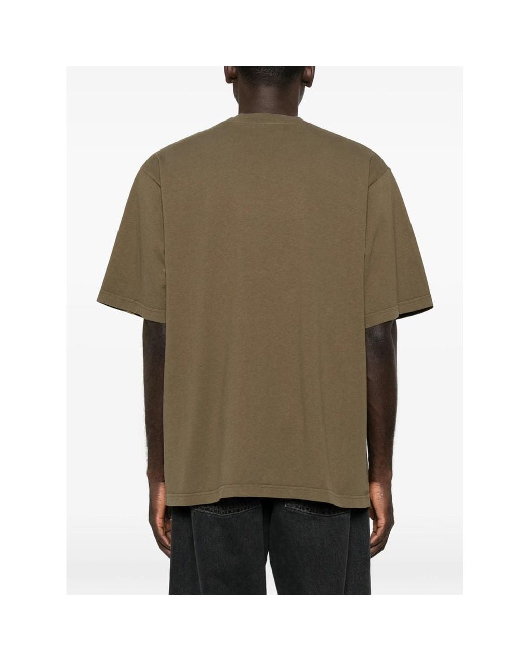 Alexander Wang Green Logo-Print Oversized T-Shirt for men