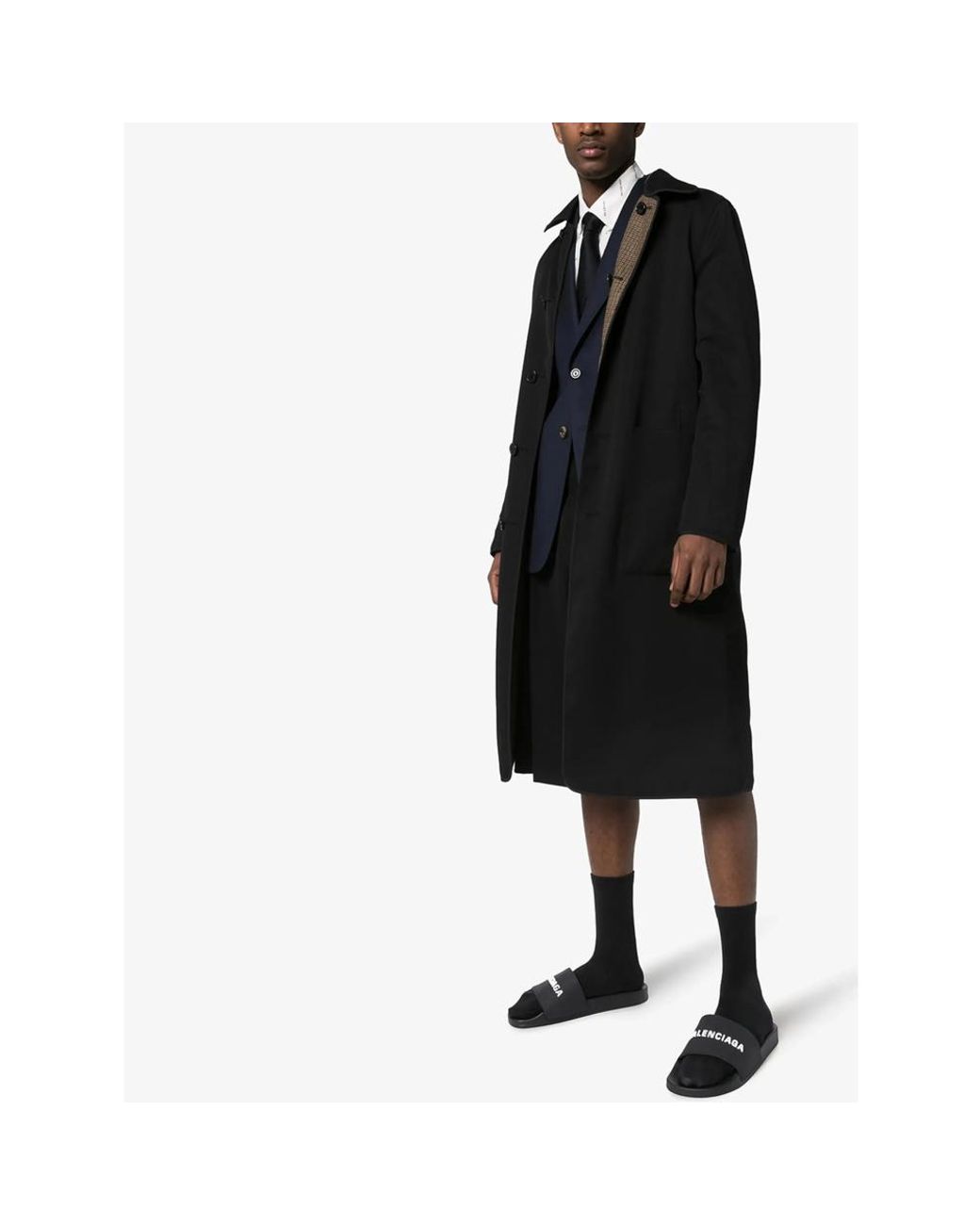 Balenciaga Black Flip-Flops & Slides for men