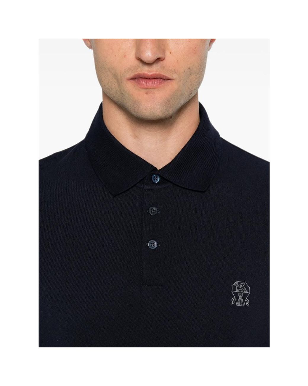 Brunello Cucinelli Blue Polo Shirts for men