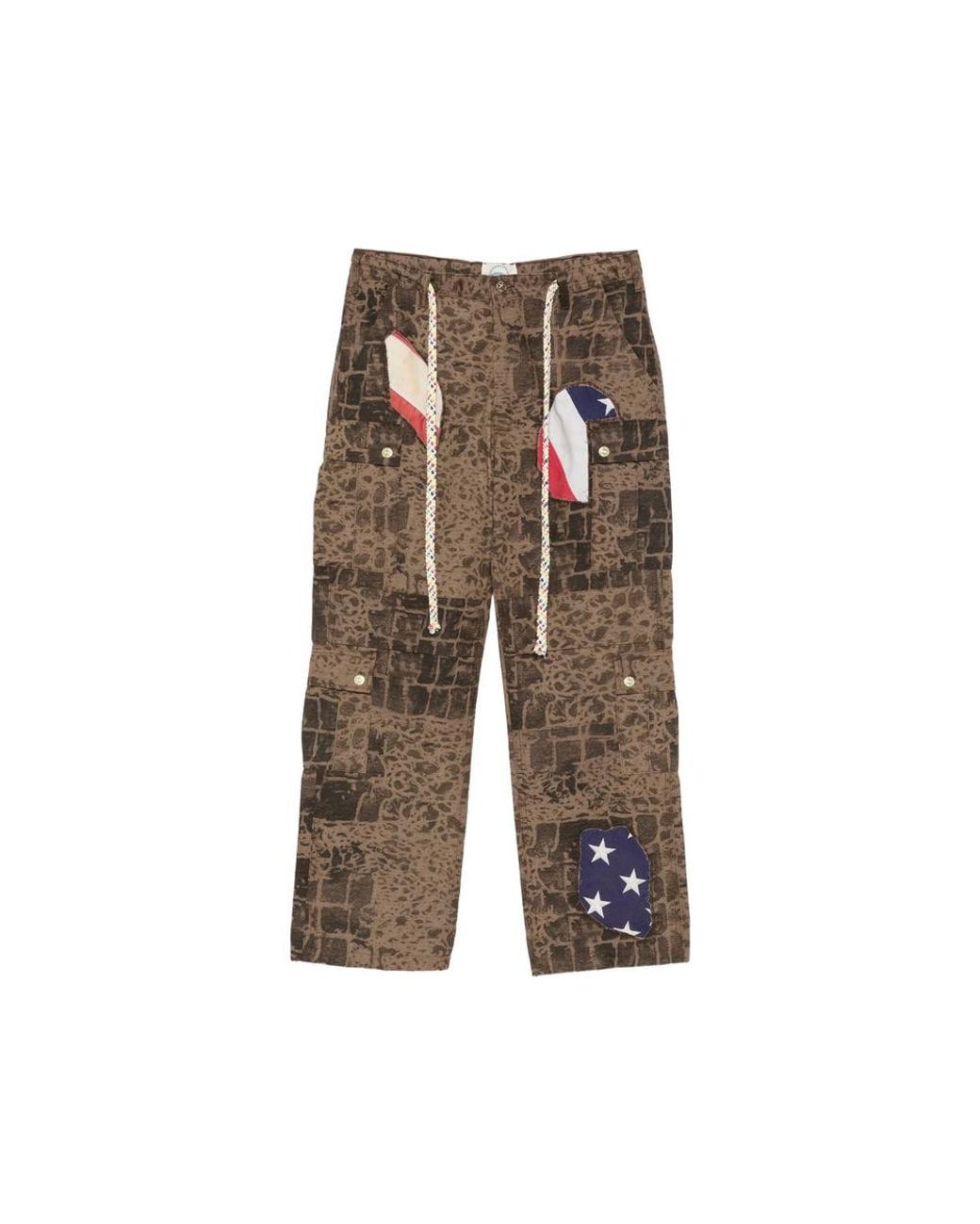ERCOLE STUDIO Brown Patchwork-Detail Trousers for men