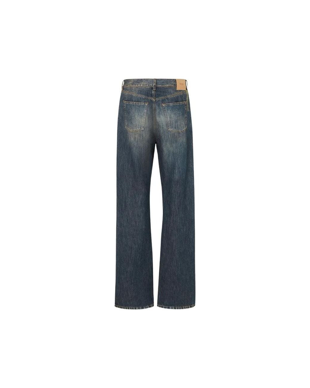 Fendi Blue Faded-Effect Jeans for men